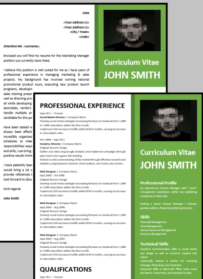 Modern 0001 Green CV+Cover Letter