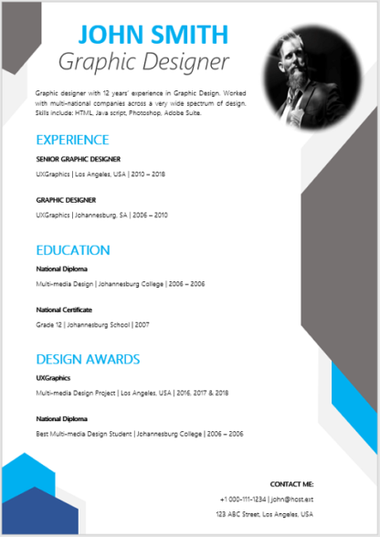 Graphic Designer Curriculum Vitae