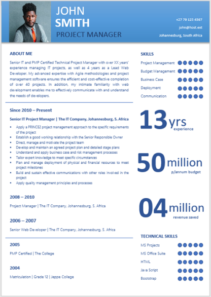 Project Manager Curriculum Vitae