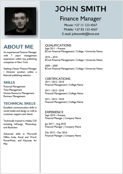 Modern 0002 Green Curriculum Vitae