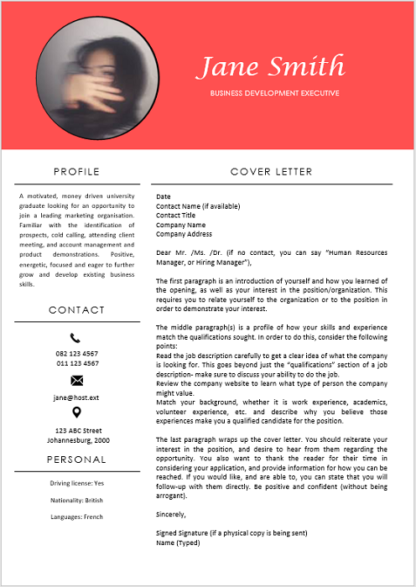 Business Development Executive Cover Letter