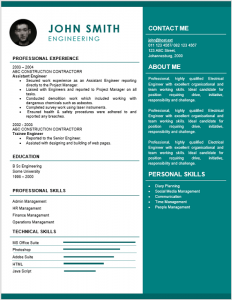 Engineering Curriculum Vitae - Professional CV Zone | Templates